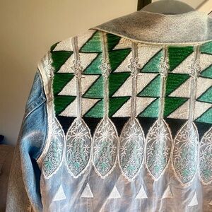 Levi’s Made &‎ Crafted Artisan Beaded Boho Jean Jacket Never Worn Size 1 Xs- S